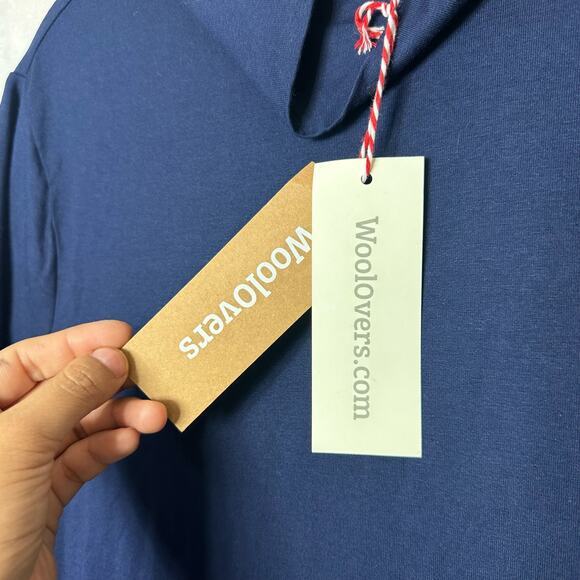 Woolovers Slim Polo‎ Neck Top in Navy Blue Size XL - Picture 5 of 12